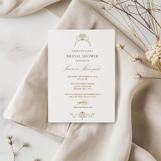 Tanner Classic Bridal Shower Invitation